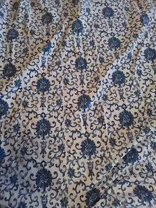 Ralph Lauren Porcelain Rosette Twin Fitted Sheet Blue White Floral Oriental - Picture 1 of 9