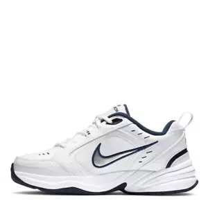 Nike Air Monarch IV Hombres Zapatos de Entrenamiento - Blanco/Plateado / UK6 EU40 - Imagen 1 de 6