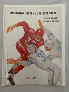 1959 NCAA COLLEGE FOOTBALL PROGRAM WASHINGTON STATE VS SAN JOSE STATE RARE OLD - Picture 1 of 1