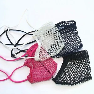 K745 Sexy Mens String Pouch Posing Thong C-thru Fishnet - Picture 1 of 16