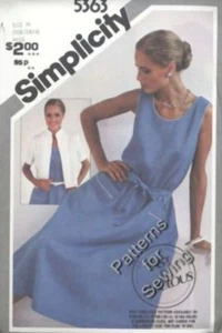 Pattern Simplicity Sewing Woman Pullover Dress Jacket Sz 10-14 Vintage 1981 OOP - Picture 1 of 1