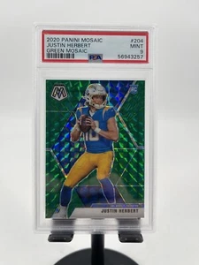 2020 Panini Mosaic Justin Herbert RC Green Mosaic Prizm PSA 9 - Bild 1 von 4