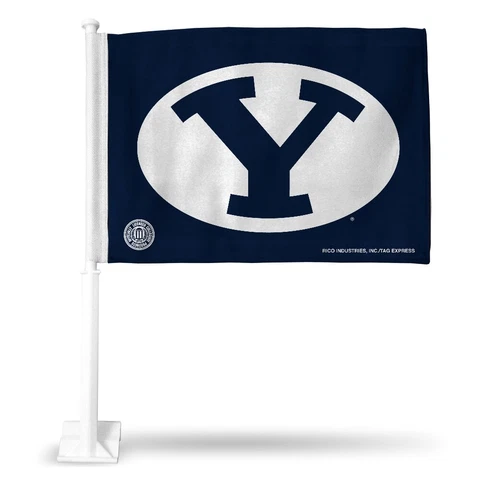 Brigham Young BYU Cougars 11X14 Window Mount 2-Sided Car Flag Cover