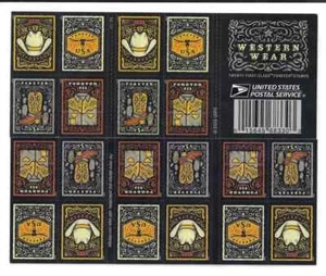 SCOTT (5615-5618) BOOKLET OF 20 WESTERN WEAR STAMPS FOREVER - Picture 1 of 2