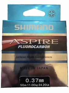 SHIMANO ASPIRE FLUOROCARBON 50MT-0.37mm-50m-11.00kg-24.20lb - Picture 1 of 2