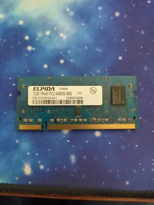 Elpida 1GB 1Rx8 PC2-6400S SODIMM 200 Pin Laptop Memory RAM - Image 1 of 2