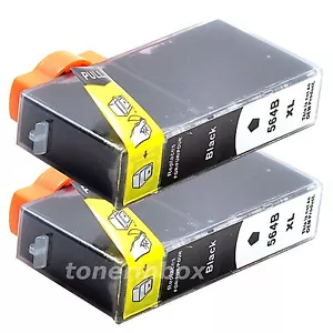 2er-Pack Generic 564XL Schwarze Tinte für HP Deskjet 3070a 3520 3521 3522 3526 - Bild 1 von 3