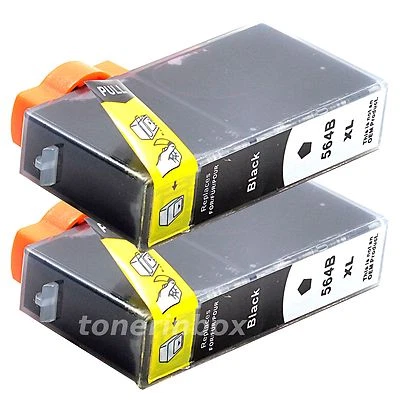 2pk Generic 564XL Black Ink For HP Deskjet 3070a 3520 3521 3522 3526  - Image 1 of 3