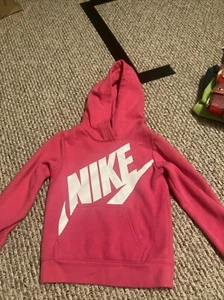 Nike Sportswear Girls' Kids Pullover Hoodie Top Pink Sz 4 - Picture 1 of 3