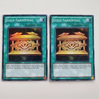 Yu-Gi-Oh! - Playset Gold-Sarkophag DREV DESE2 - SUPER RARE - NM - Deutsch - Bild 1 von 2