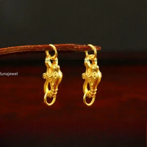 1 Stck. 18K Gelbgold AU750 Pixiu Verbinden Verschluss Anhänger Armband Zum Selbermachen - Bild 1 von 5