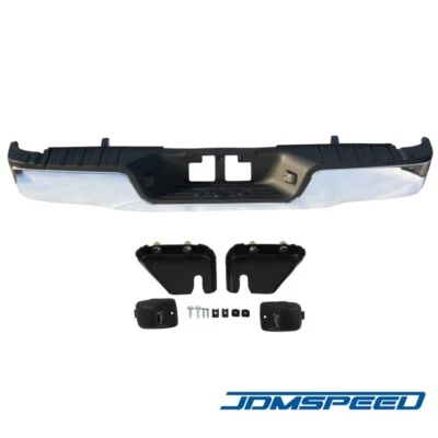 Conjunto de parachoques trasero cromado para Toyota Tundra 2007-2013 sin orificios de sensor Foto 1 de 4