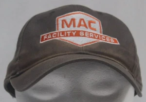 MAC Facility Services by OTTO CAP 5 Panel Mid Profile Brown Orange White Cap Hat - Picture 1 of 5