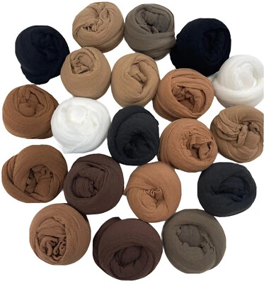 20 Pair Pack Assorted Neutral Colors Sheer Nylon Knee Highs Made In USA - Image 1 of 2