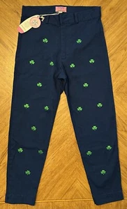 Castaway Ankle Capri Stretch Twill Nantucket Navy With Shamrocks Women’s 6 NWT - Picture 1 of 9