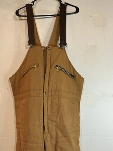 Vintage Key Imperial Outerwear Mens Overalls Insulated Quilted Lined Large Short - Picture 1 of 9