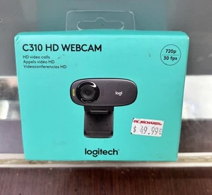 Logitech C310 HD Webcam/720p/ Schwarz/Fabrikversiegelt/NEU/Kostenloser Versand - Bild 1 von 3