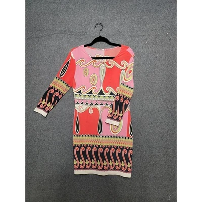 Vestido Vaina Anthropology Vintage Ali Ro Rosa Multicolor Paisley Manga Larga Md Foto 1 de 4