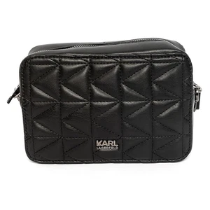 Karl Lagerfeld Crossbody Handbag Black Quilted Faux Leather - Picture 1 of 5