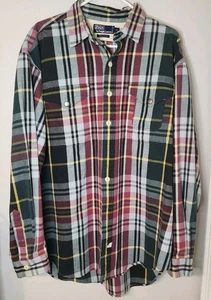 Vintage Polo Ralph Lauren Long Sleeve Button Shirt Men's XL Plaid Heavy Outdoor - Picture 1 of 8