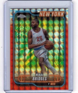 2024-25 Topps Chrome Mikal Bridges Orange Geometric Refractor #'ed 23/25 - Picture 1 of 1