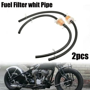 Fuel Filter Petrol Pipe 2 X Fuel Filter Clear Fuel Filter Plastic Rubber Scooter - Picture 1 of 5