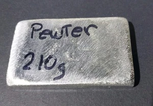 Pewter Ingot 210 grams / Hand Poured - Picture 1 of 3