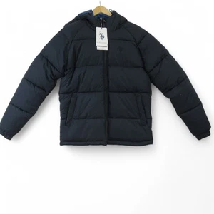 U.S Polo Assn Puffer Coat Small Insulated Navy Blue Insulated Outerwear Preloved - Picture 1 of 24