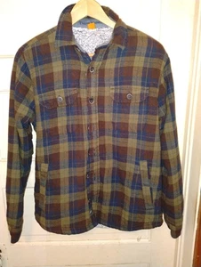 Tailor Vintage Men's Flannel Plaid Sherpa Lined Button Jacket Pockets - Picture 1 of 5