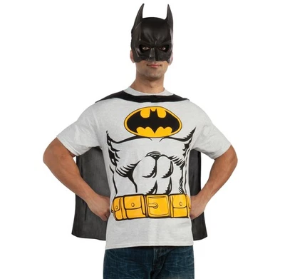 Adult Hero Costume T-Shirt Kit with Cape Comic Style Cosplay Outfit Unisex - Image 1 of 3