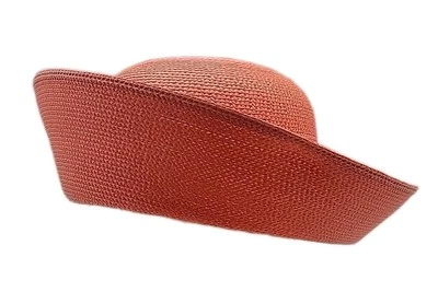 Vintage Betmar New York Women's Orange Wide Rolled Brim Straw Hat One size - Image 1 of 4