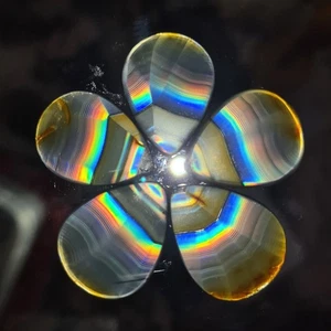 Bulk 20 pcs High Quality Iris Rainbow Agate Pear - Indonesia Rainbow Iris Agate - Picture 1 of 8