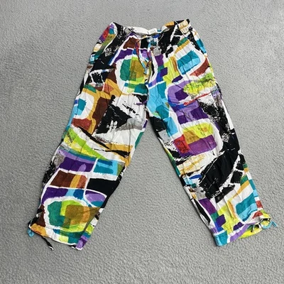 Pantalones Jams World para mujer XS Monaco impresión artística abstracta rayón ligero Foto 1 de 4
