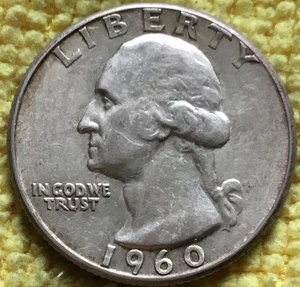 1960-P 25C WASHINGTON QUARTER 90% SILBER PHILADELPHIA KM #164 - Bild 1 von 2