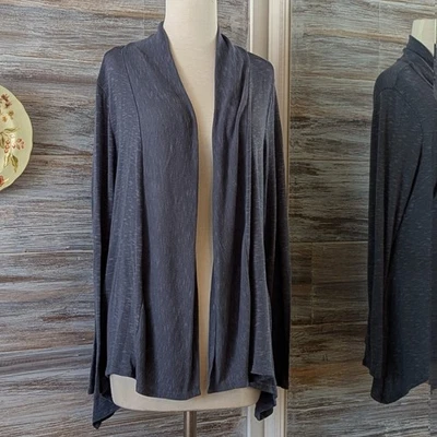 Lush Soft Open Front Cardigan Size L Large Blue / Gray - Image 1 of 4