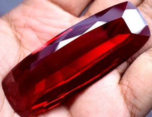 Natural 197.75 Ct Blood Red Ruby Mozambique GGL Certified Loose Gemstone - Picture 1 of 11