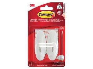 Command™ - Crochets à Fil Moyens (Pack de 2) - Afbeelding 1 van 1