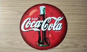 Original Coca-Cola Advertising Circular Card Shop Hanging Sign - Picture 1 of 7