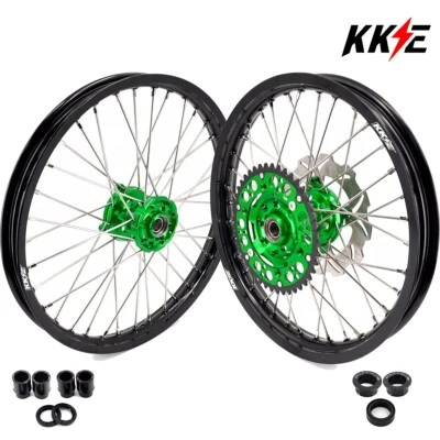 Juego de llantas KKE 21/18"" para Kawasaki KX250F 2006-2019 KX450F 2006-2018 verde Foto 1 de 4