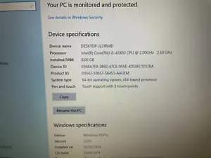 Dell Latitude 12 Rugged Extreme Model Number # 7204 Windows 10 - Picture 1 of 7