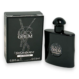 YSL YVES Black Opium LE PARFUM 0.25oz/ 7.5ml MINIATURE Parfum Splash Bottle BNIB - Picture 1 of 3