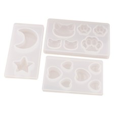 Cat Bear Paw Heart Moon Star Silicone Mold Resin Silicone Mould Handmade Di W3D4