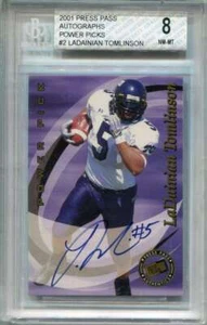 2001 Press Pass Power Pick Autographs LaDainian Tomlinson Rookie Auto /250 BGS 8 - Picture 1 of 1