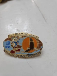 1996 Olympic Games Wings Of Togetherness AT&T Lapel Hat Pin - Picture 1 of 6
