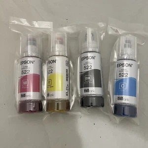 Original Epson 522 Tintenflaschen 4 Stück für ET-2720 ET-2800 ET-2803 ET-4700 ET-4800 - Bild 1 von 2