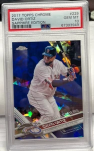 David Ortiz 2017 Topps Chrome SAPPHIRE Edition #229 - PSA 10 GEM MT - RED SOX - Picture 1 of 2