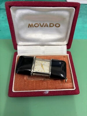 Reloj de viaje Movado Ermeto vintage con caja - funciona A001 Foto 1 de 4