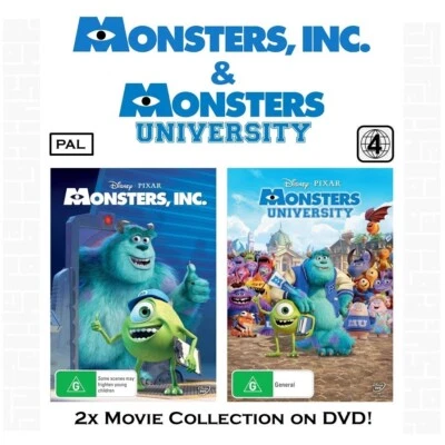 Monsters Inc / Monsters University (DVD, 2-Disc) PAL Region 4 (Movie Collection) - image 1 of 4