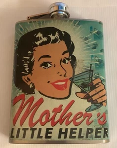 Mother's Little Helper 01R Flachmann 8oz Edelstahl Hip Drinking Whiskey - Bild 1 von 2