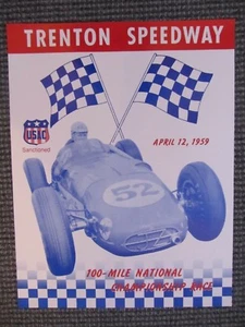 1959 USAC TRENTON SPEEDWAY PROMO POSTER INDIANAPOLIS 500 INDY CAR IRL RACING  - Picture 1 of 1